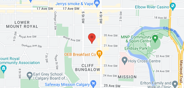 map of 522 21 Avenue SW